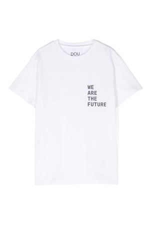 white cotton tshirt DOUUOD KIDS | DU8P11Z0761100